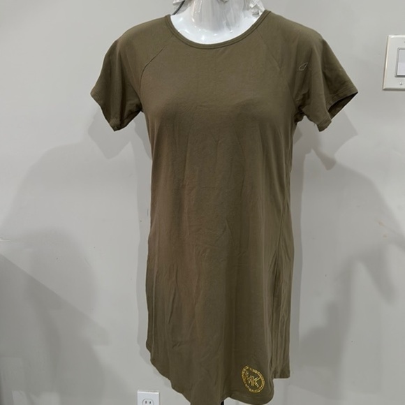MICHAEL KORS OLIVE SHORT SLEEVE T SHIRT DRESS X small - Picture 1 of 4